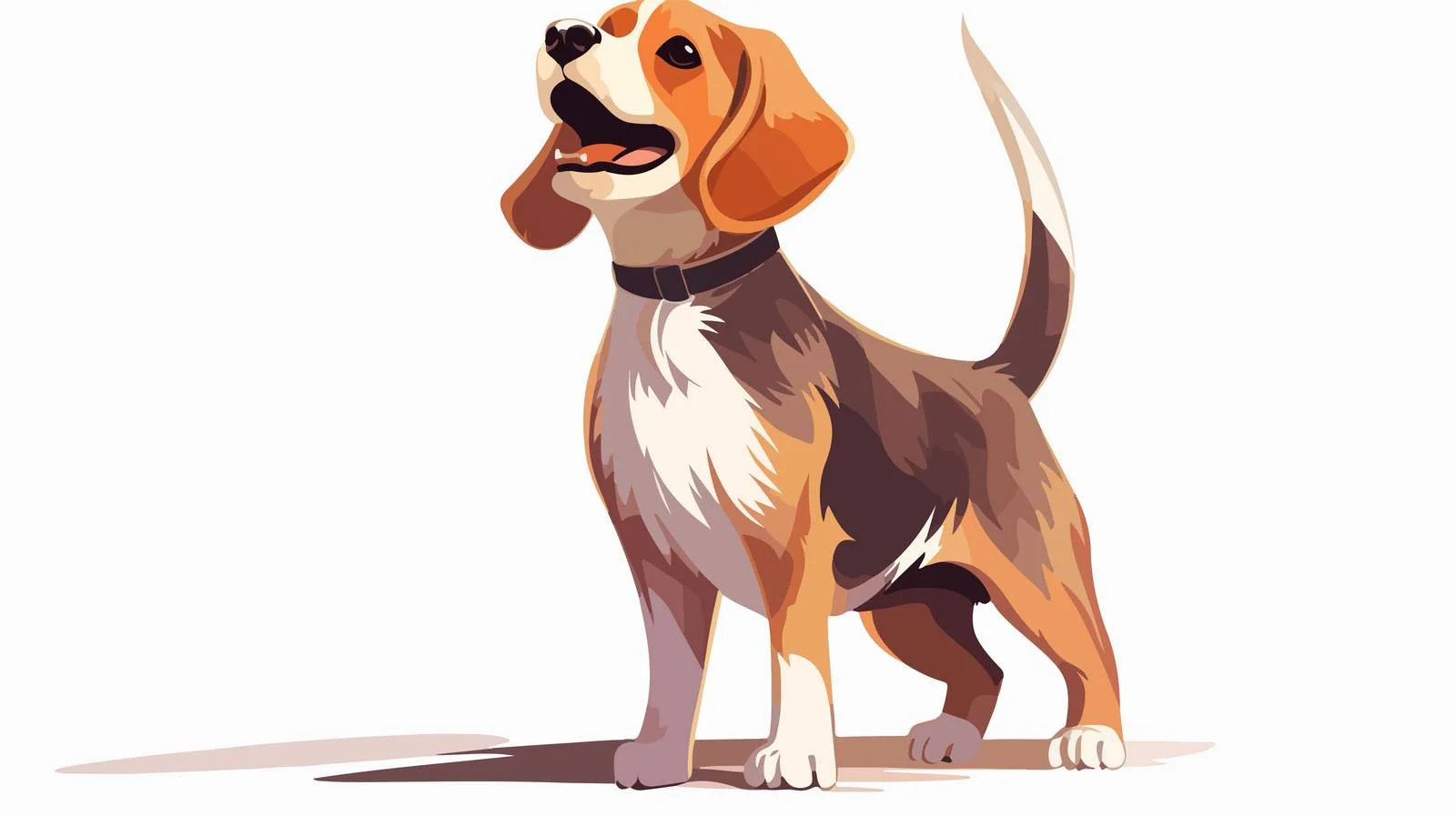 Beagle dog standing on hind legs — free download from Dotvec