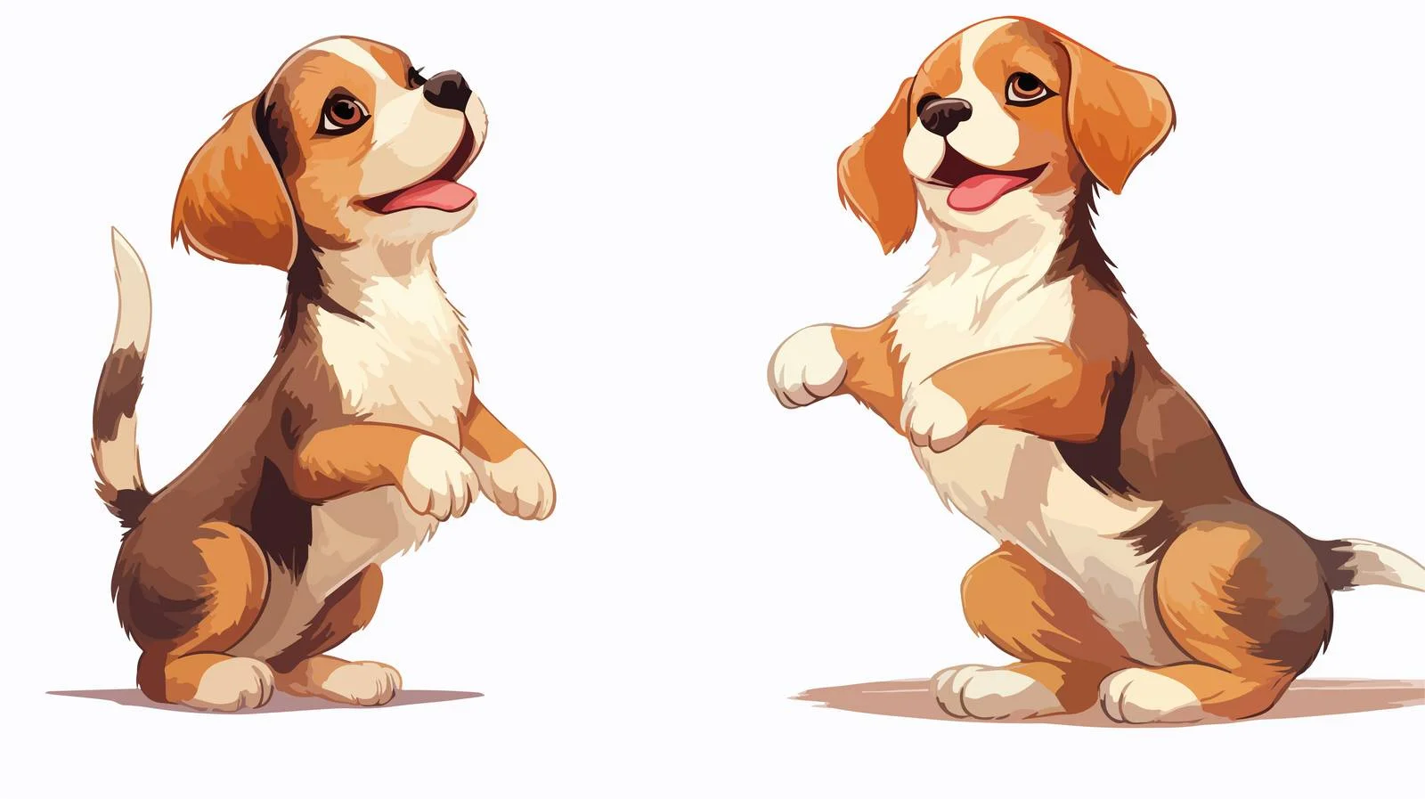 Beagle dog standing on hind legs — free download from Dotvec