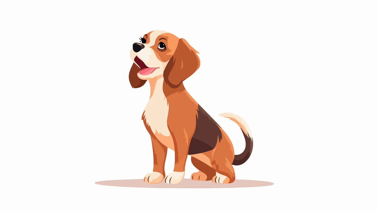 Graceful Beagle Dog Standing on Hind Legs — free download from Dotvec