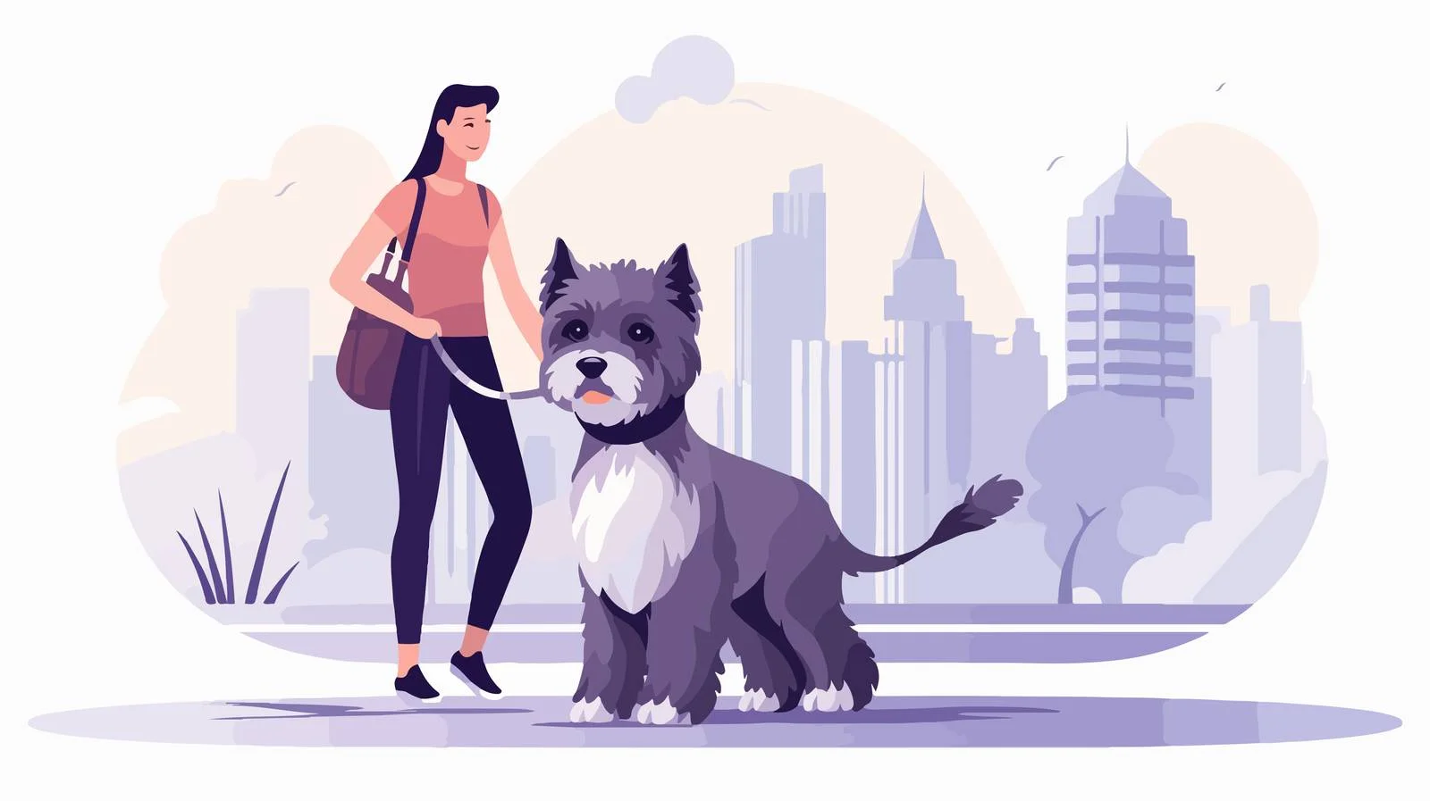 Miniature Schnauzer Dog Sitting with Owners — free download from Dotvec