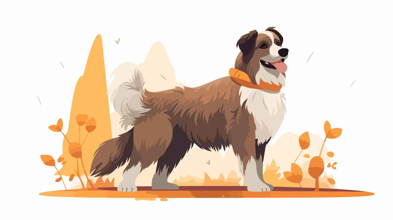 South Russian Shepherd Dog Resting Near Owner — free download from Dotvec