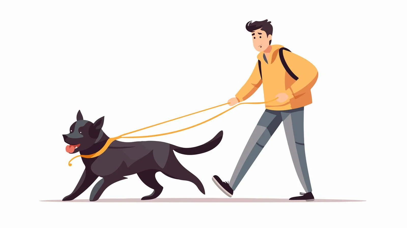 Energetic Dog Pulling Leash Outdoors — free download from Dotvec
