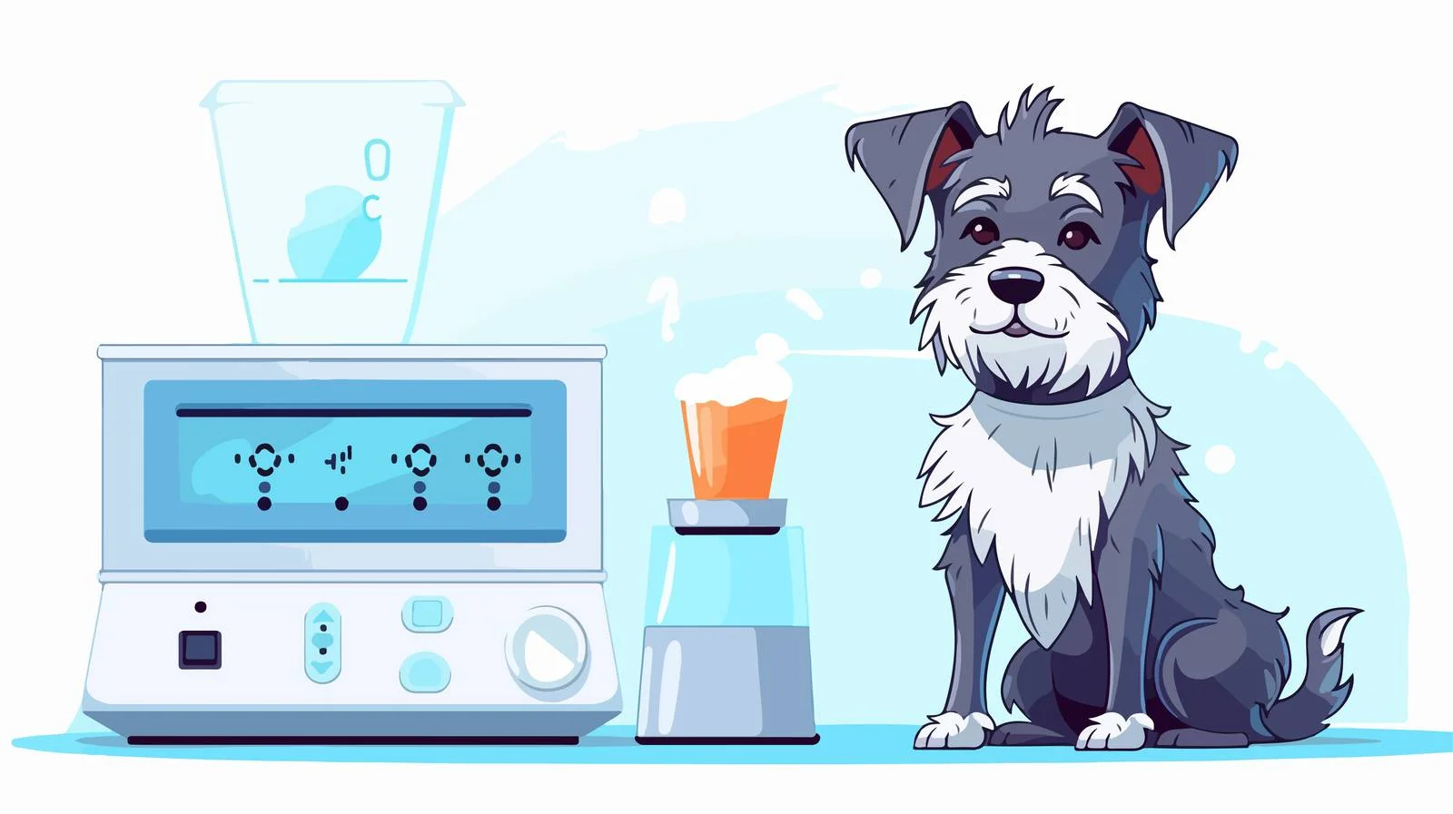 Canine eagerly anticipates meal from automatic feeder — free download from Dotvec
