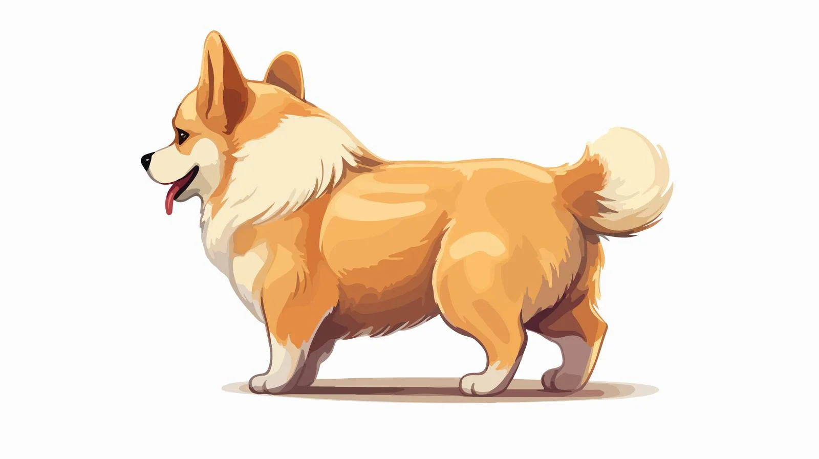 Adorable Corgi Puppy Walking Away View — free download from Dotvec