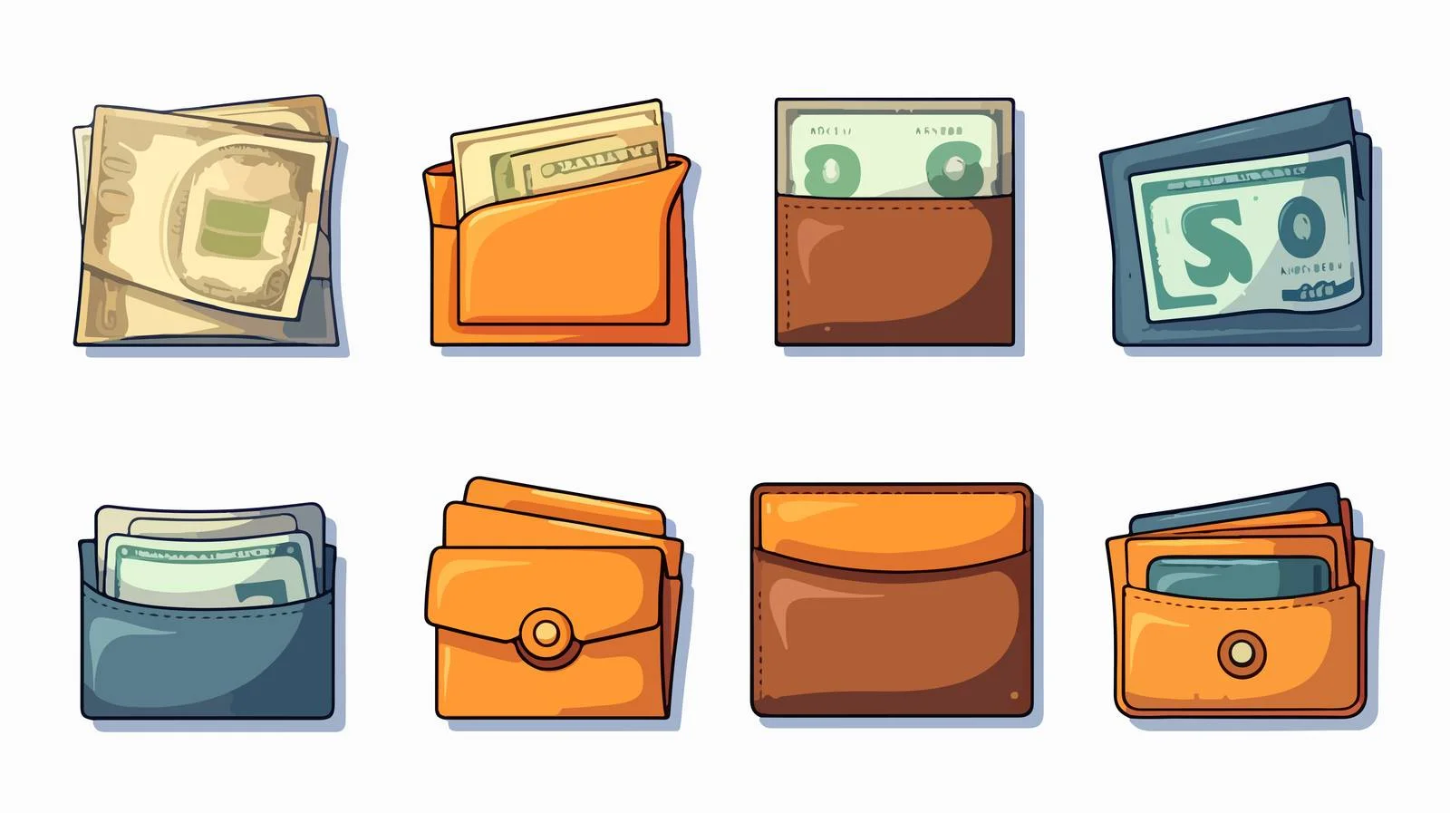 Dollar Icon Set for Wallet Value — free download from Dotvec
