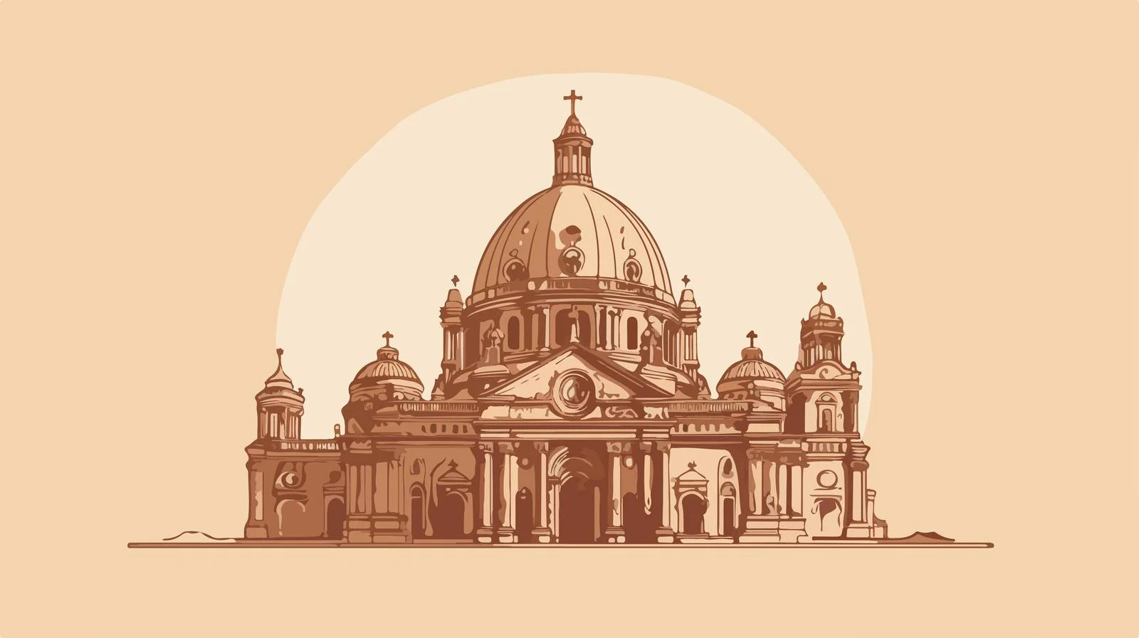 Cathedral Dome Quick Sketch — free download from Dotvec