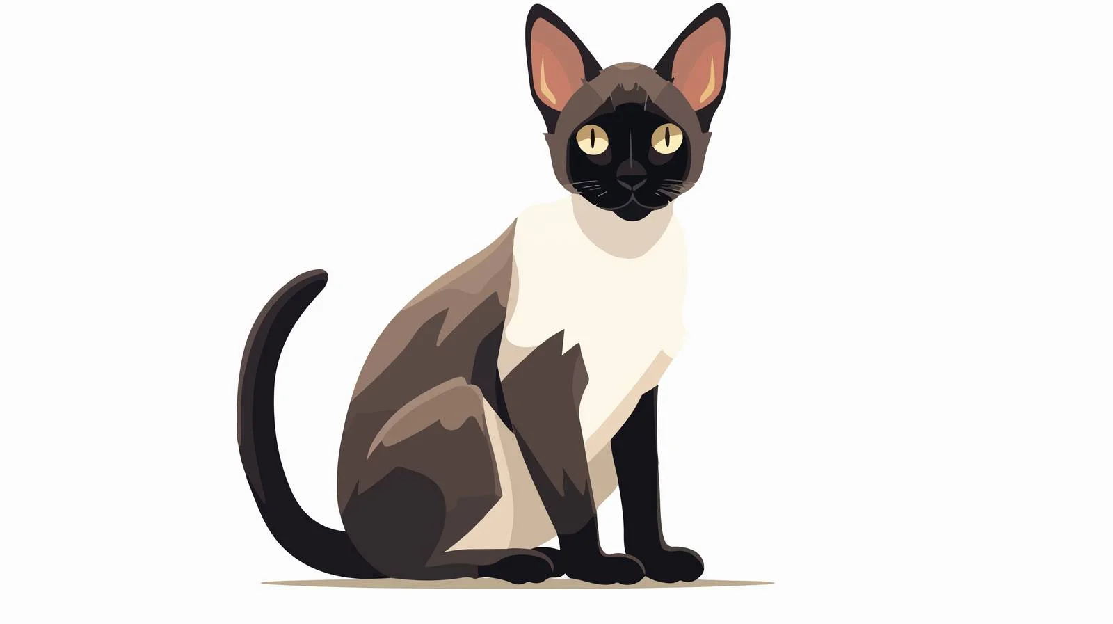 Exotic Siamese Cat Pet Vector Illustration — free download from Dotvec