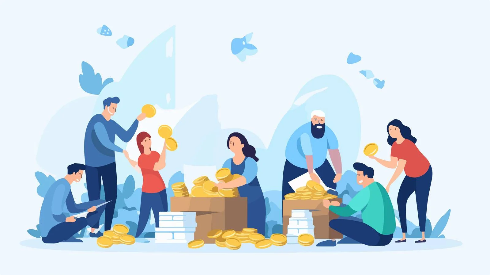 Community Volunteers Contributing to Charity Cause — free download from Dotvec