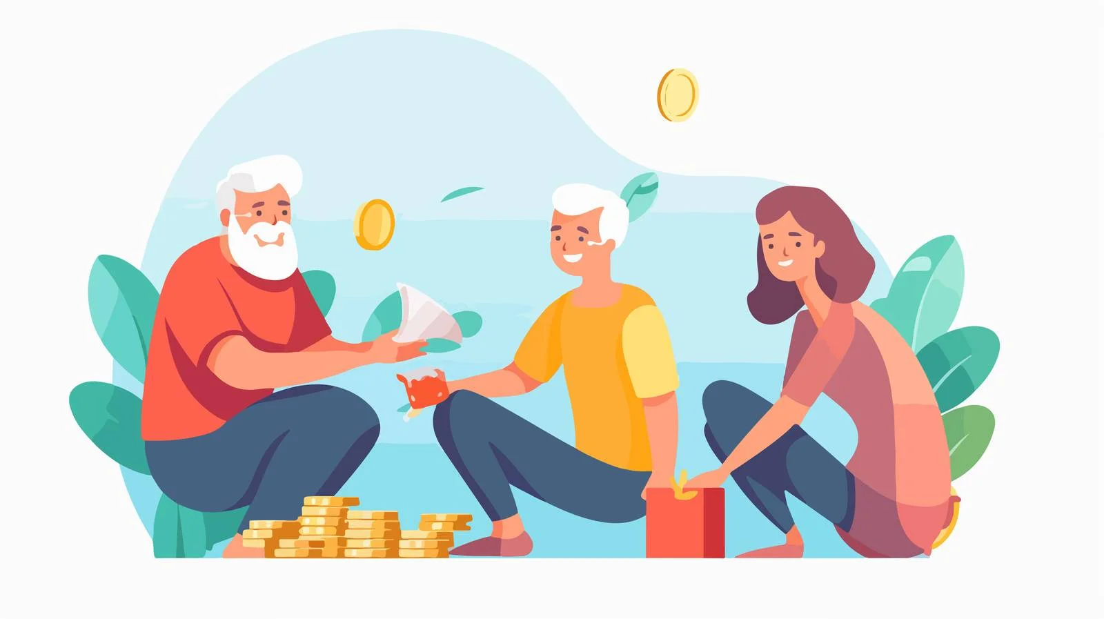 Supporting Charity: Volunteers Donating Generously — free download from Dotvec