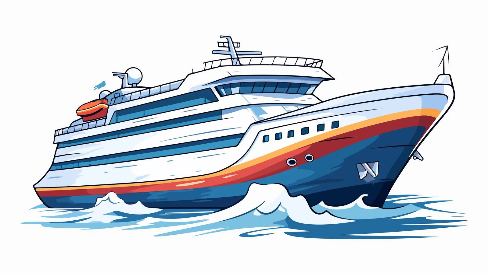 Vintage Style Drawing of Tourist Ship — free download from Dotvec