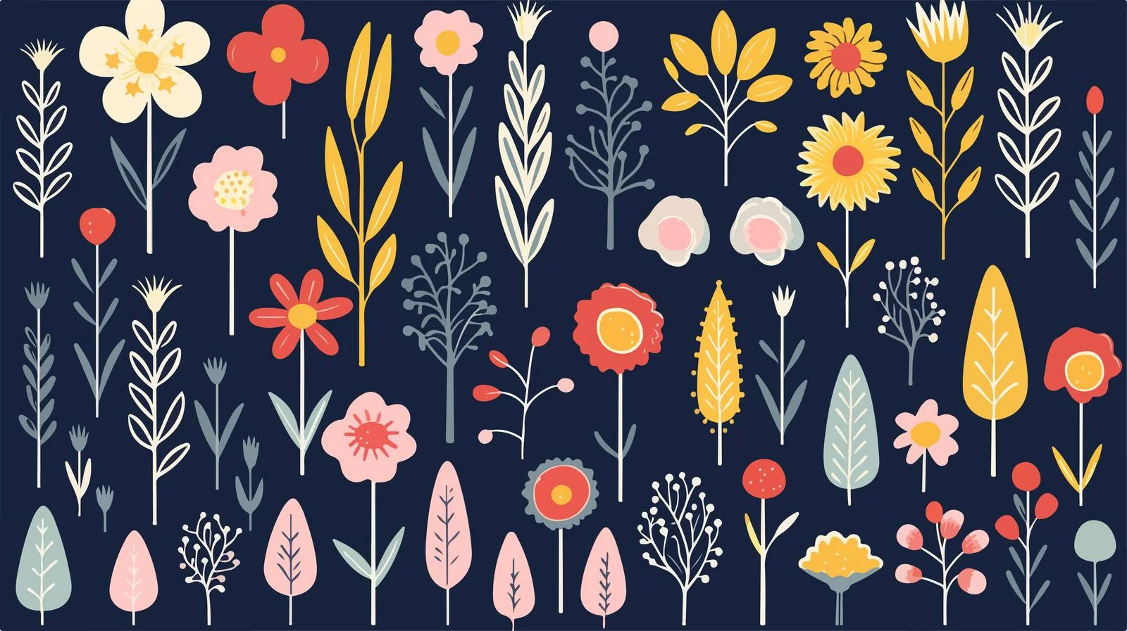 Minimalist Floral Collection: Abstract Botanical Designs — free download from Dotvec