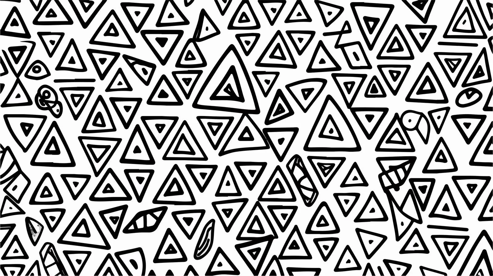 Geometric Hand-Drawn Triangle Pattern — free download from Dotvec