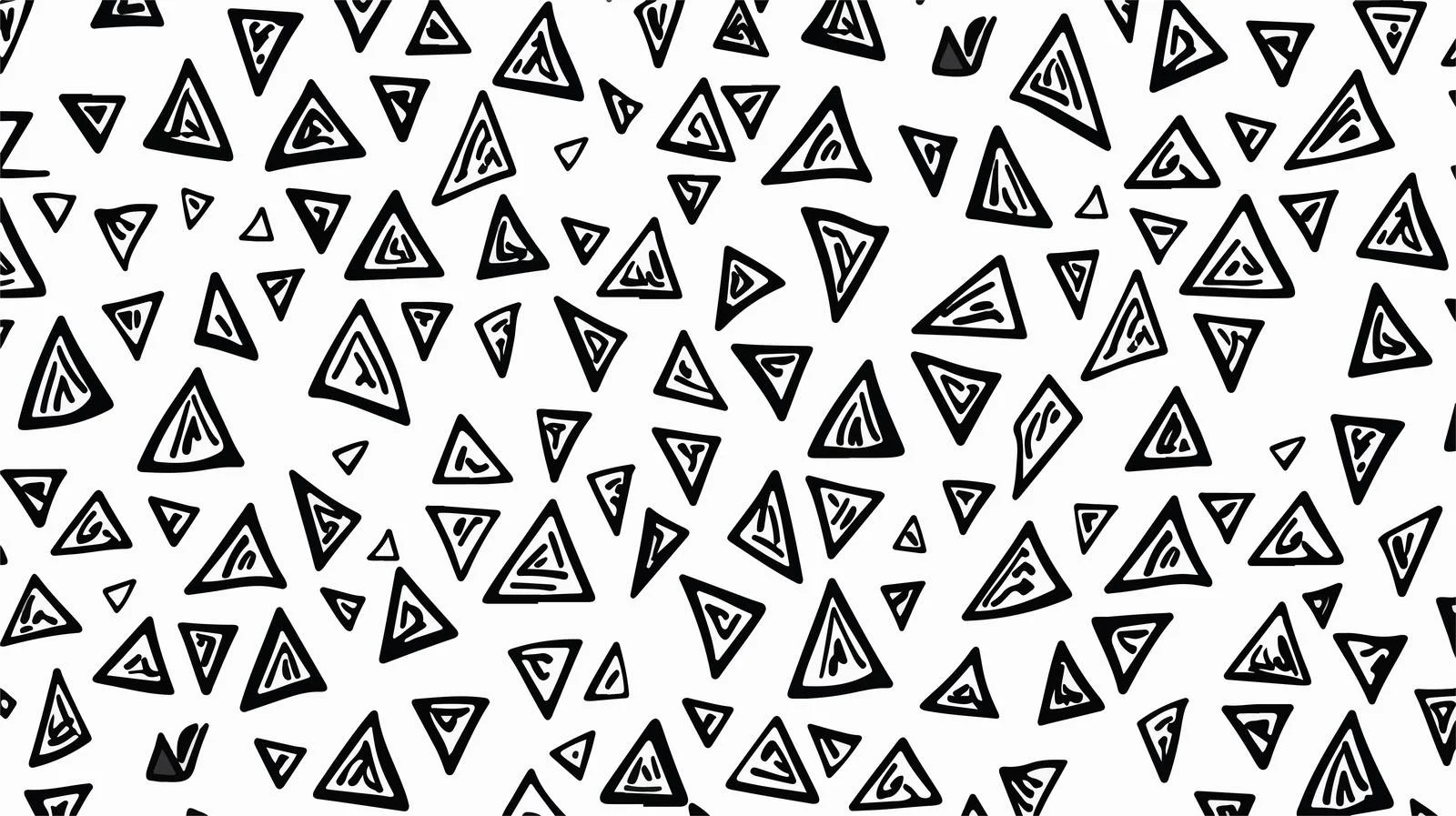 Geometric Triangles Hand-Drawn Pattern Design — free download from Dotvec