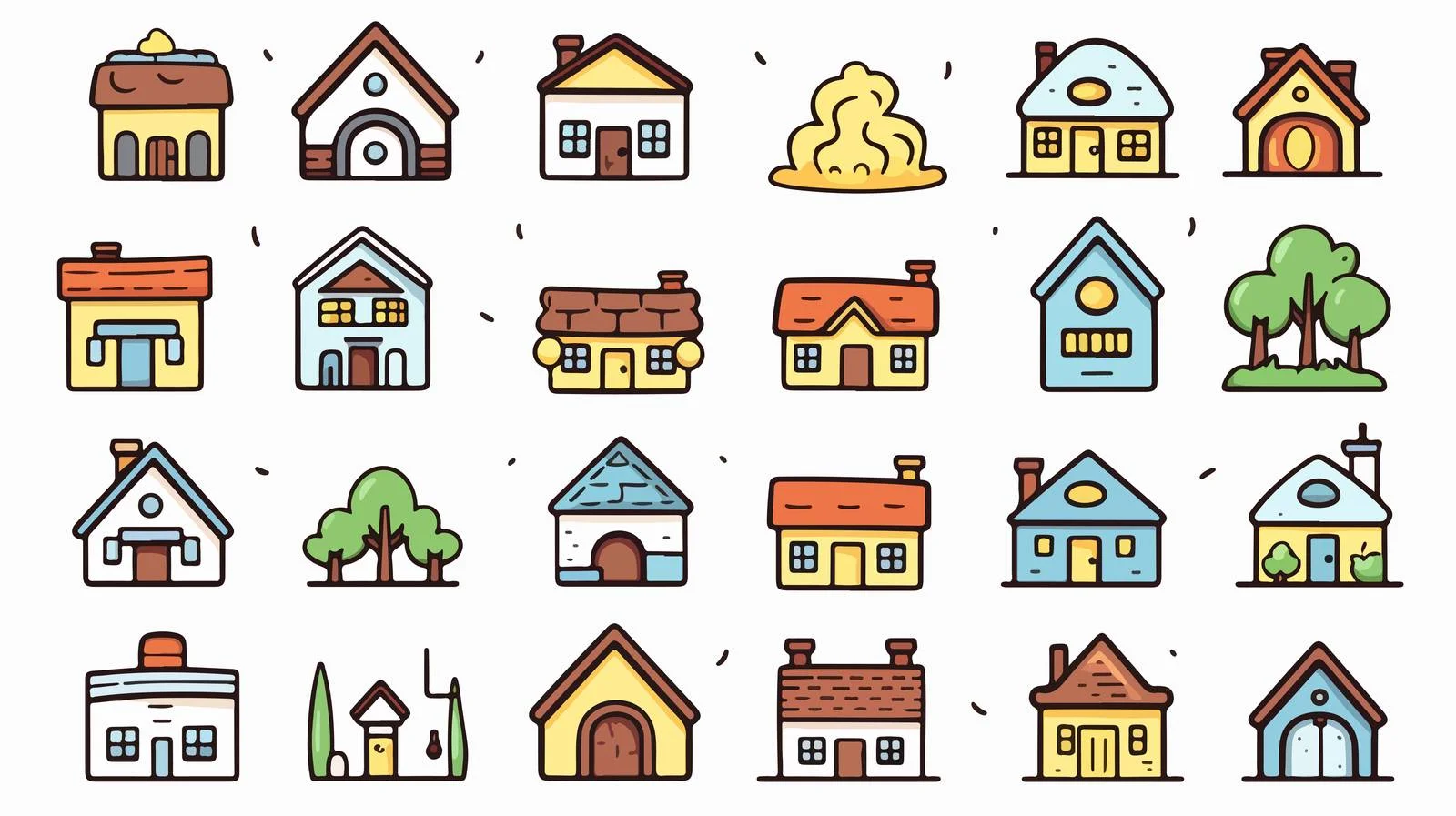 House Style Doodle Vector Illustration — free download from Dotvec
