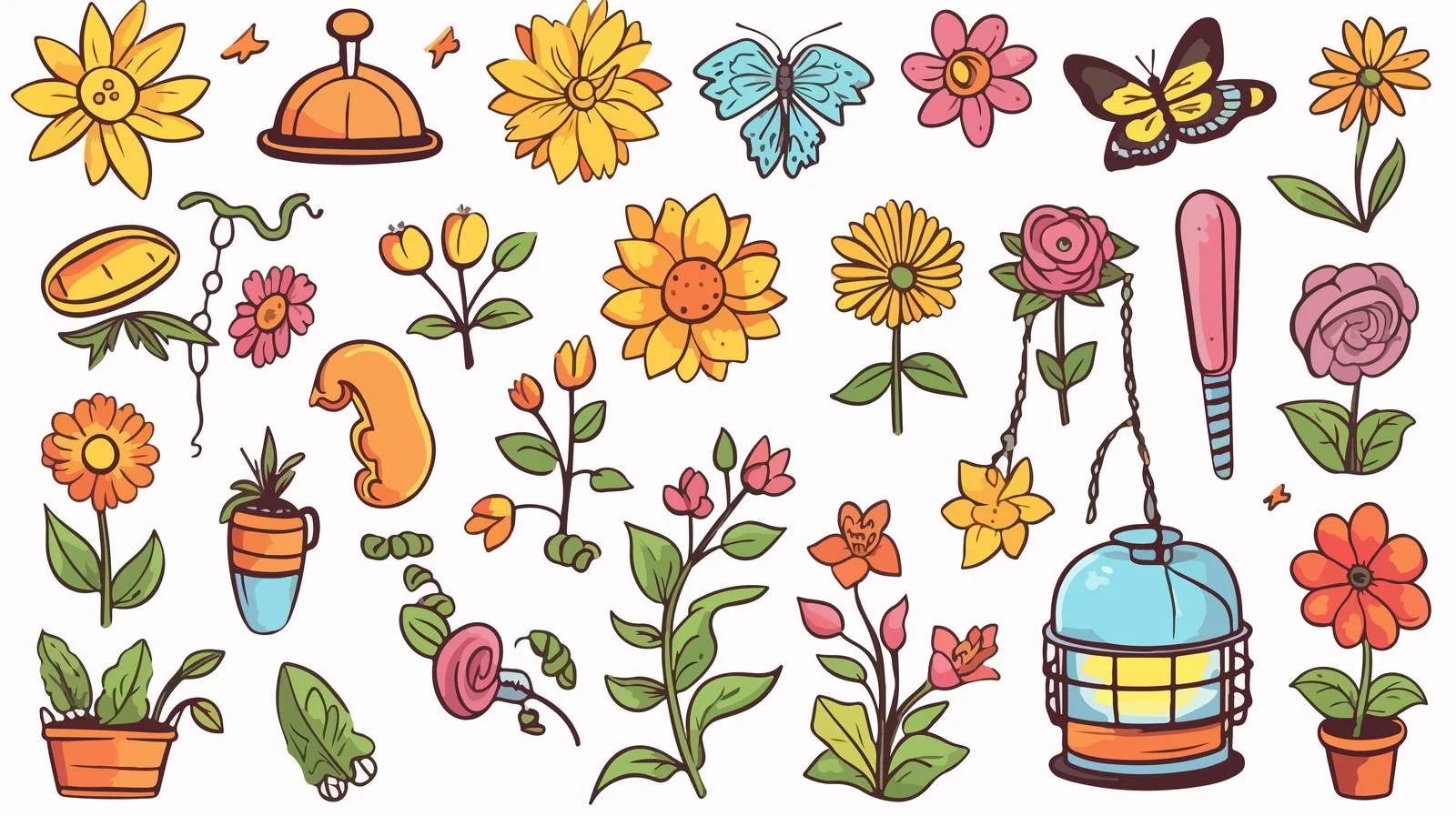 Spring Doodle Vector Collection — free download from Dotvec