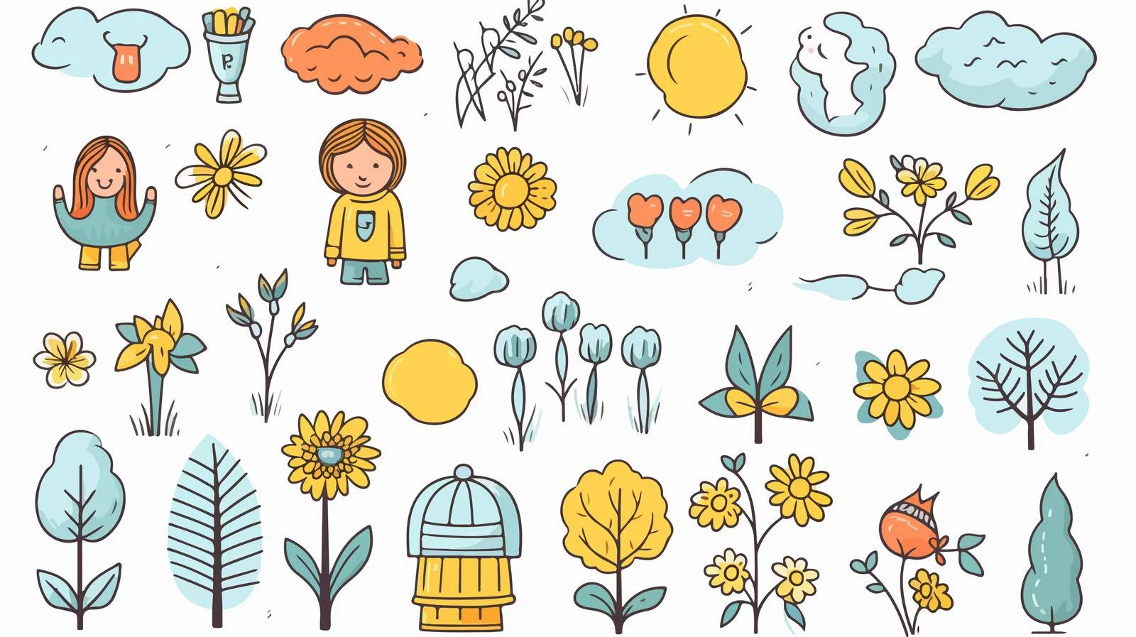 Spring Doodle Vector Collection — free download from Dotvec
