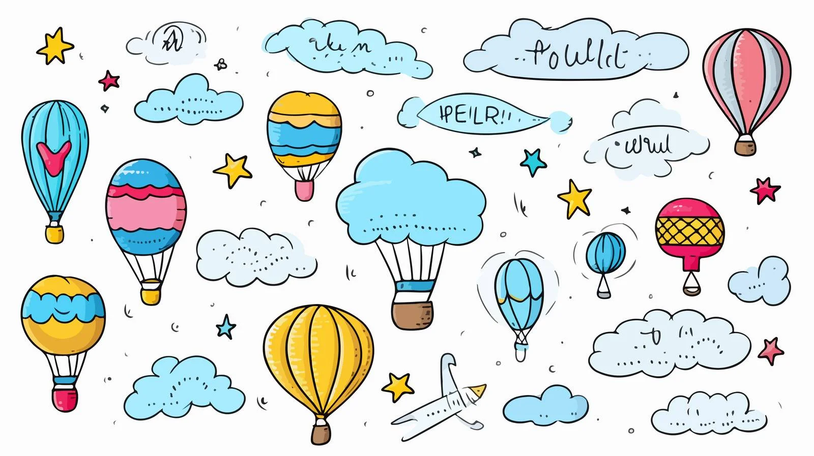 Text Balloon Style Set Vector Illustration — free download from Dotvec