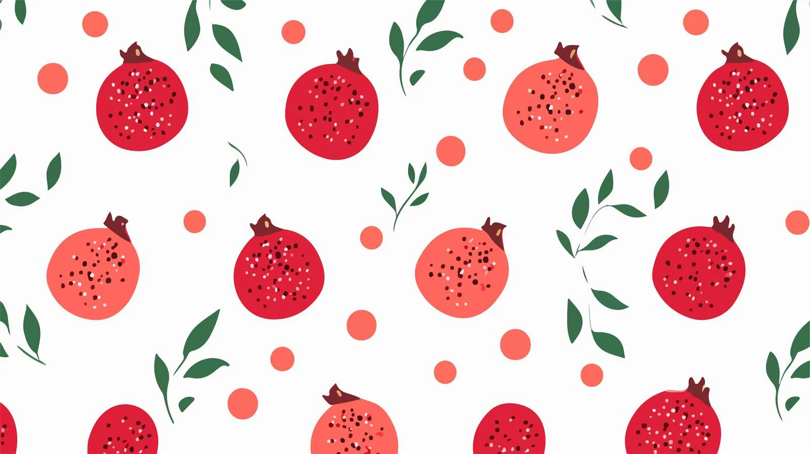 Elegant Pomegranate Pattern on White Background — free download from Dotvec