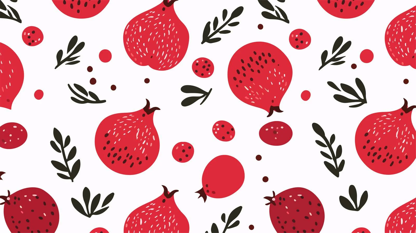 Elegant Pomegranate Pattern on Seamless Background — free download from Dotvec