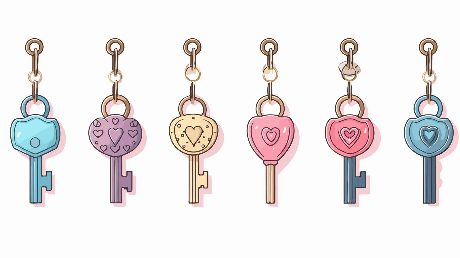 Organized key collection on key holder — free download from Dotvec