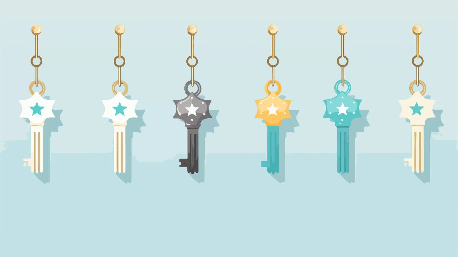 Hanging Key Bunch on Keyholder Display — free download from Dotvec