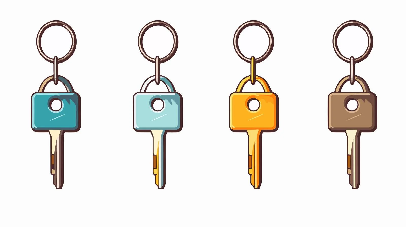 Keys Hanging on Keyholder by Door — free download from Dotvec