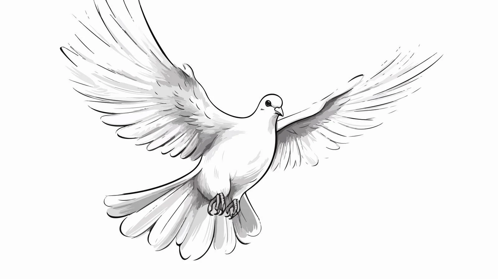 Hand Drawn Dove Cartoon Vector Illustration — free download from Dotvec