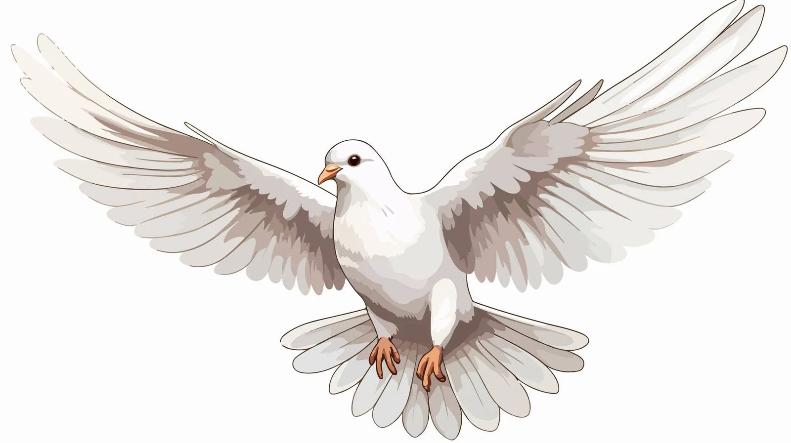 Hand-Drawn Dove Cartoon Vector Illustration — free download from Dotvec