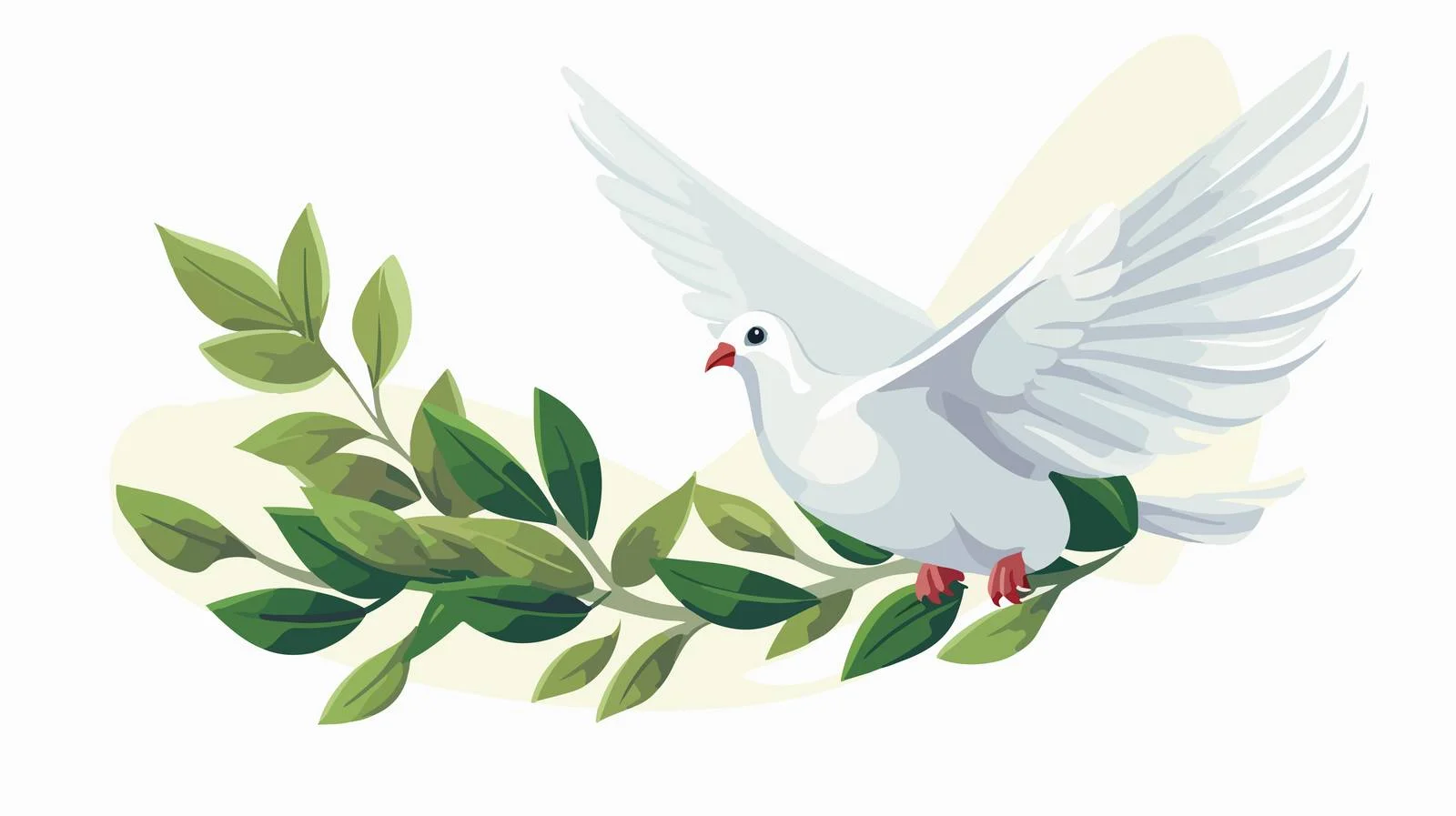 Peaceful Dove with Olive Branch Vector Artwork — free download from Dotvec