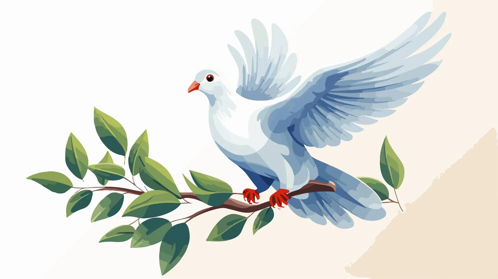 Peaceful Dove and Olive Branch Vector Art — free download from Dotvec