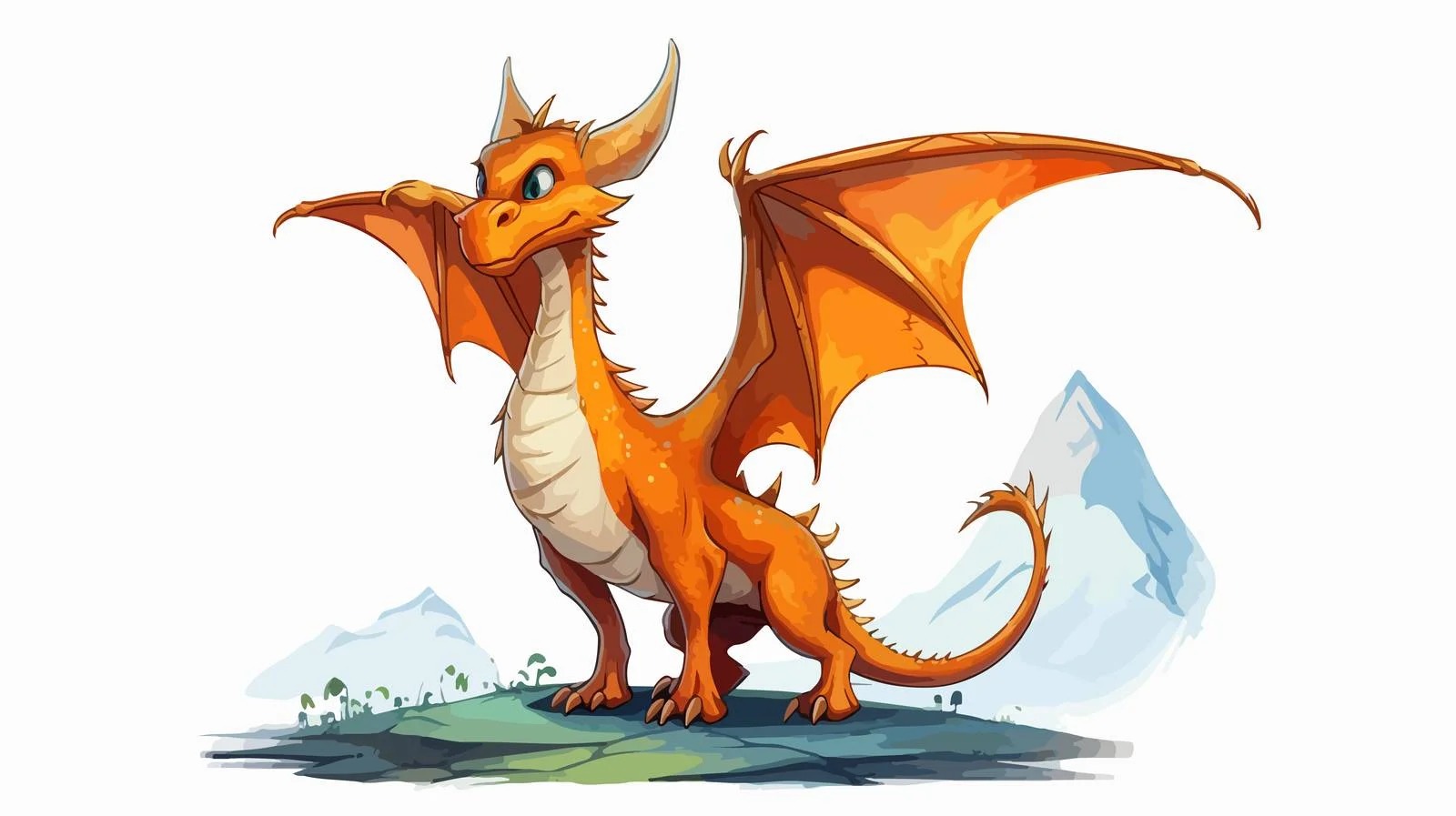 Hand-Drawn Dragon Fairy Tale Sketch — free download from Dotvec