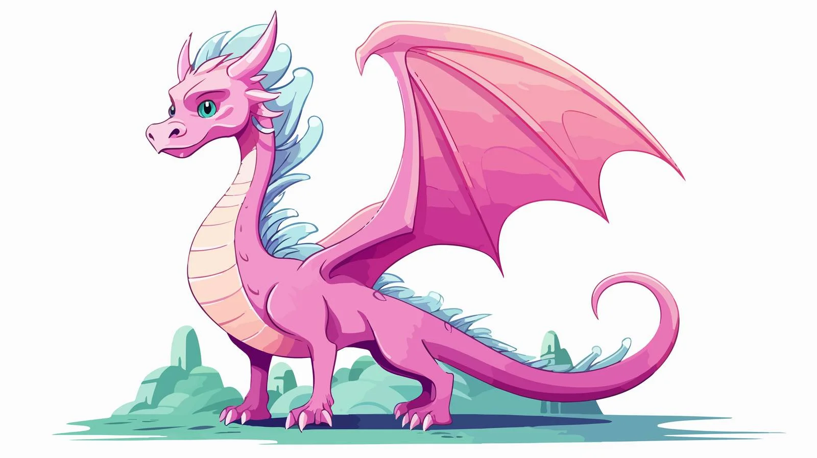 Fairy Tale Dragon Character Sketch Vector — free download from Dotvec