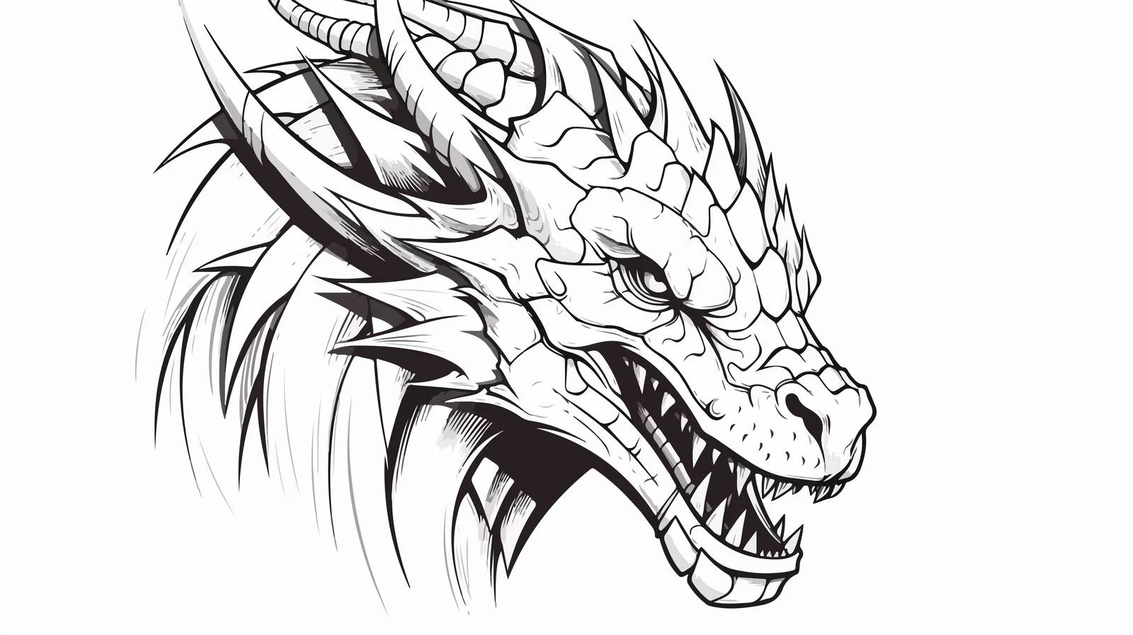 Dragon Cartoon Sketch Vector Illustration — free download from Dotvec