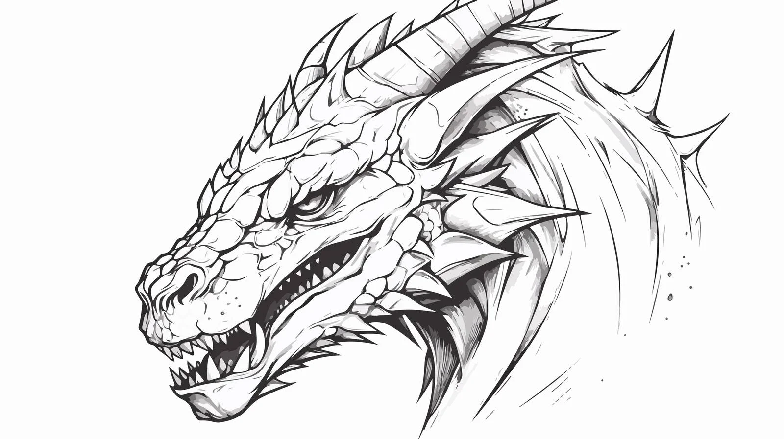 Dragon Cartoon Sketch Vector Illustration — free download from Dotvec
