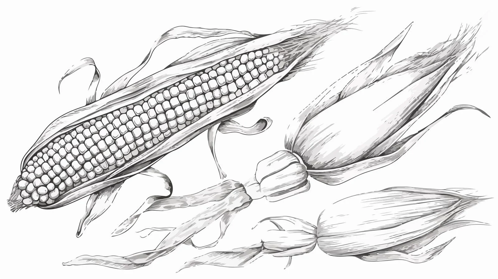 Detailed Corn Plant Liner Drawing — free download from Dotvec