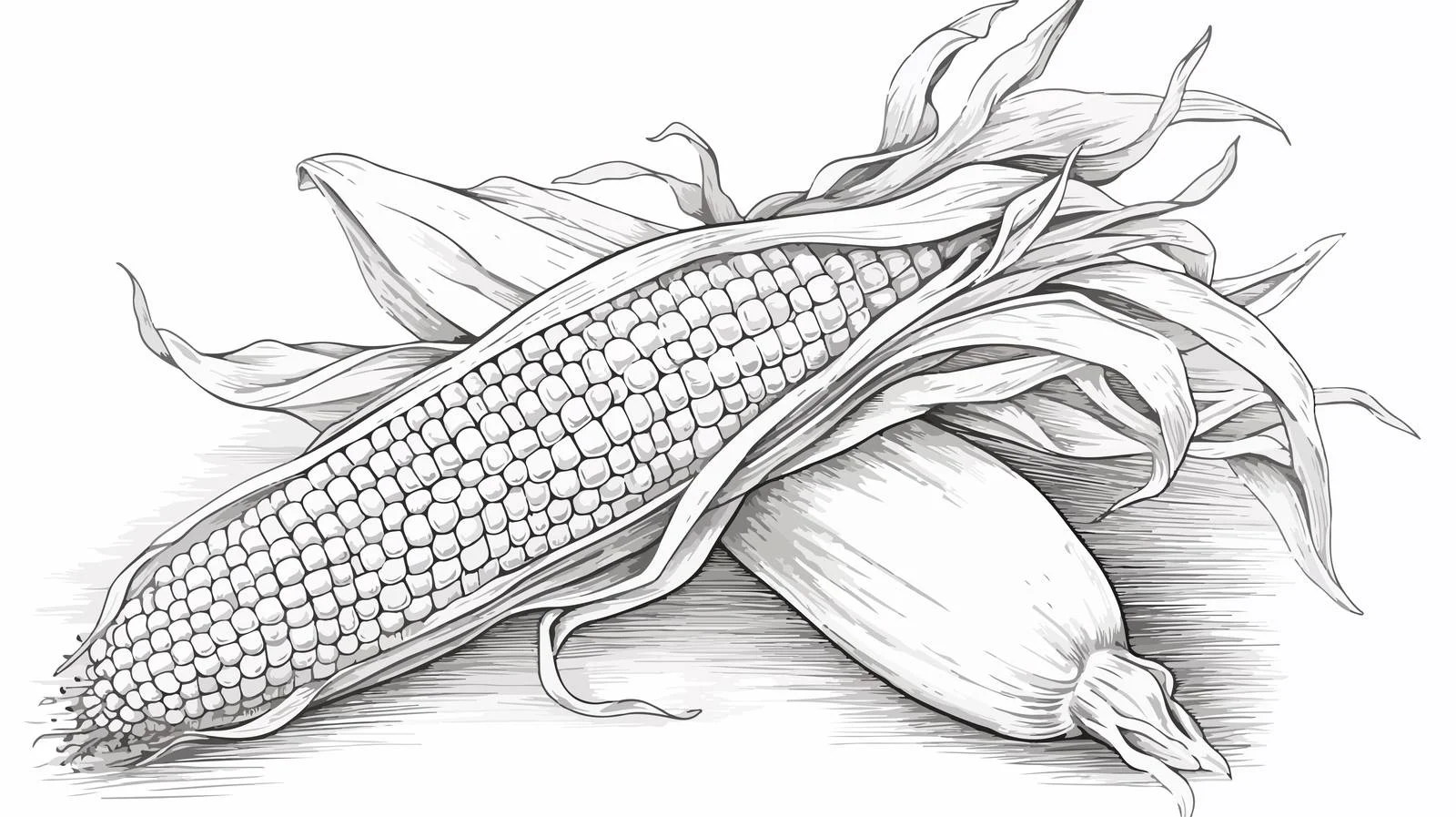 Detailed Corn Plant Liner Drawing — free download from Dotvec