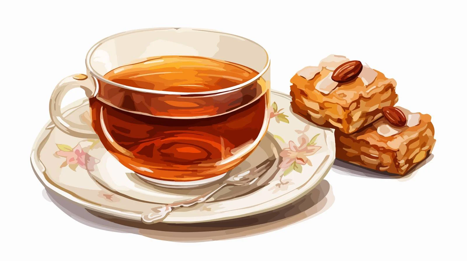 Exquisite Gozinaki and Tea Serving Scene — free download from Dotvec