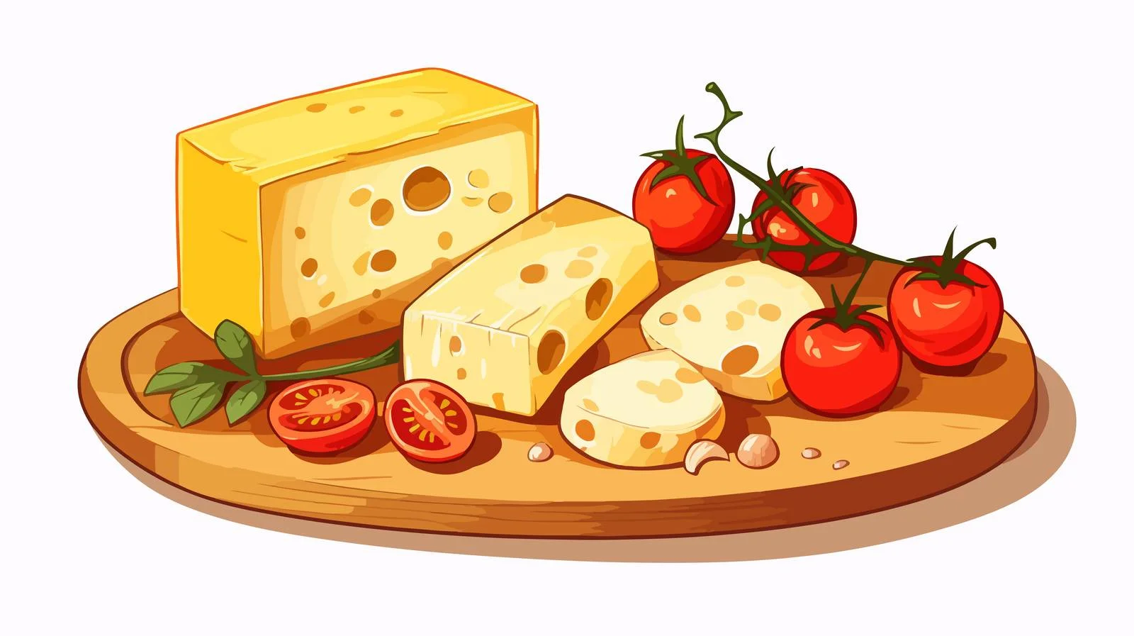 Cheese Headpiece and Cherry Tomato Slices — free download from Dotvec