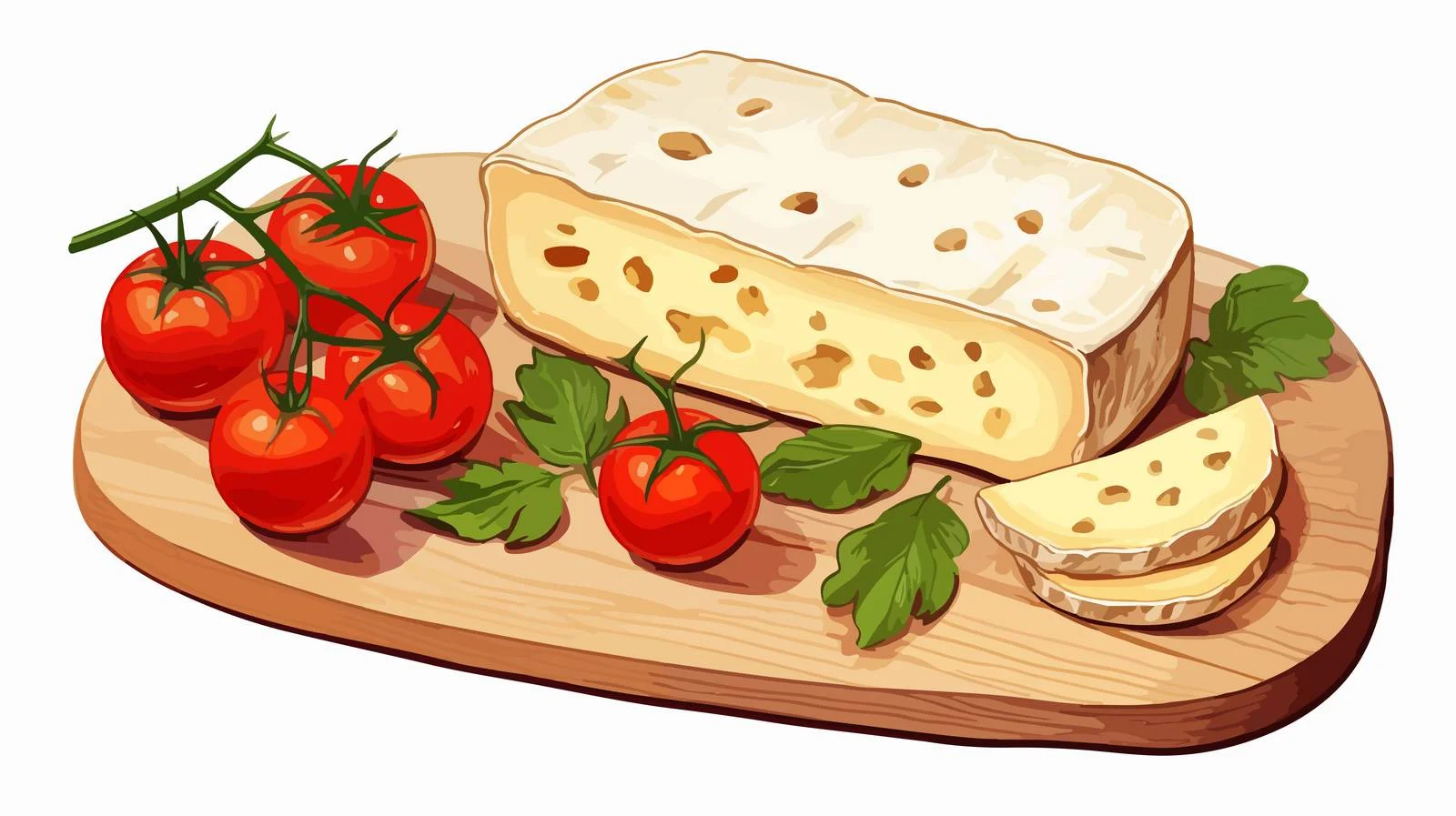 Cheese Headpiece Slices and Cherry Tomato — free download from Dotvec