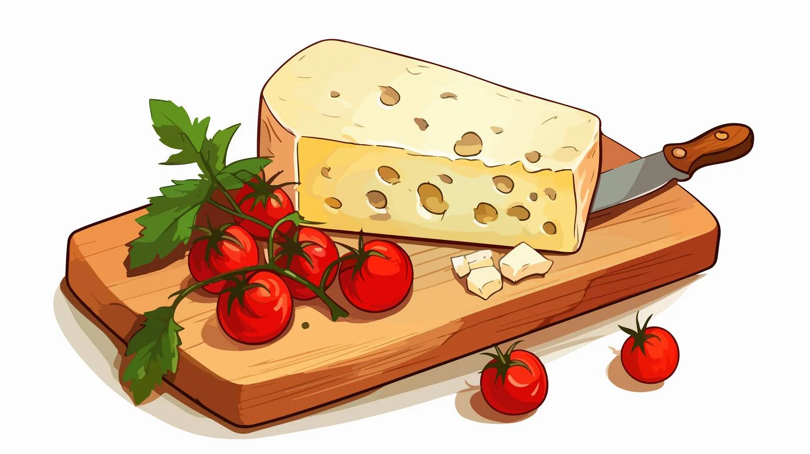 Cheese Headpiece with Tomato Slices Sketch — free download from Dotvec