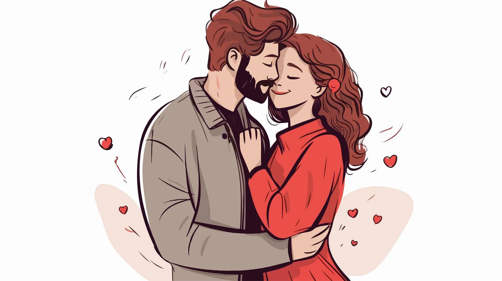 Charming Young Couple Embracing Affectionately — free download from Dotvec