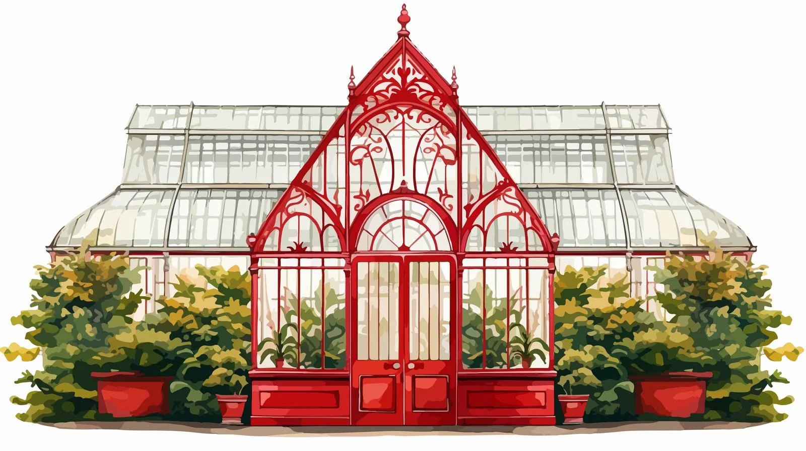 Sophisticated Glasshouse Structure with Striking Style — free download from Dotvec