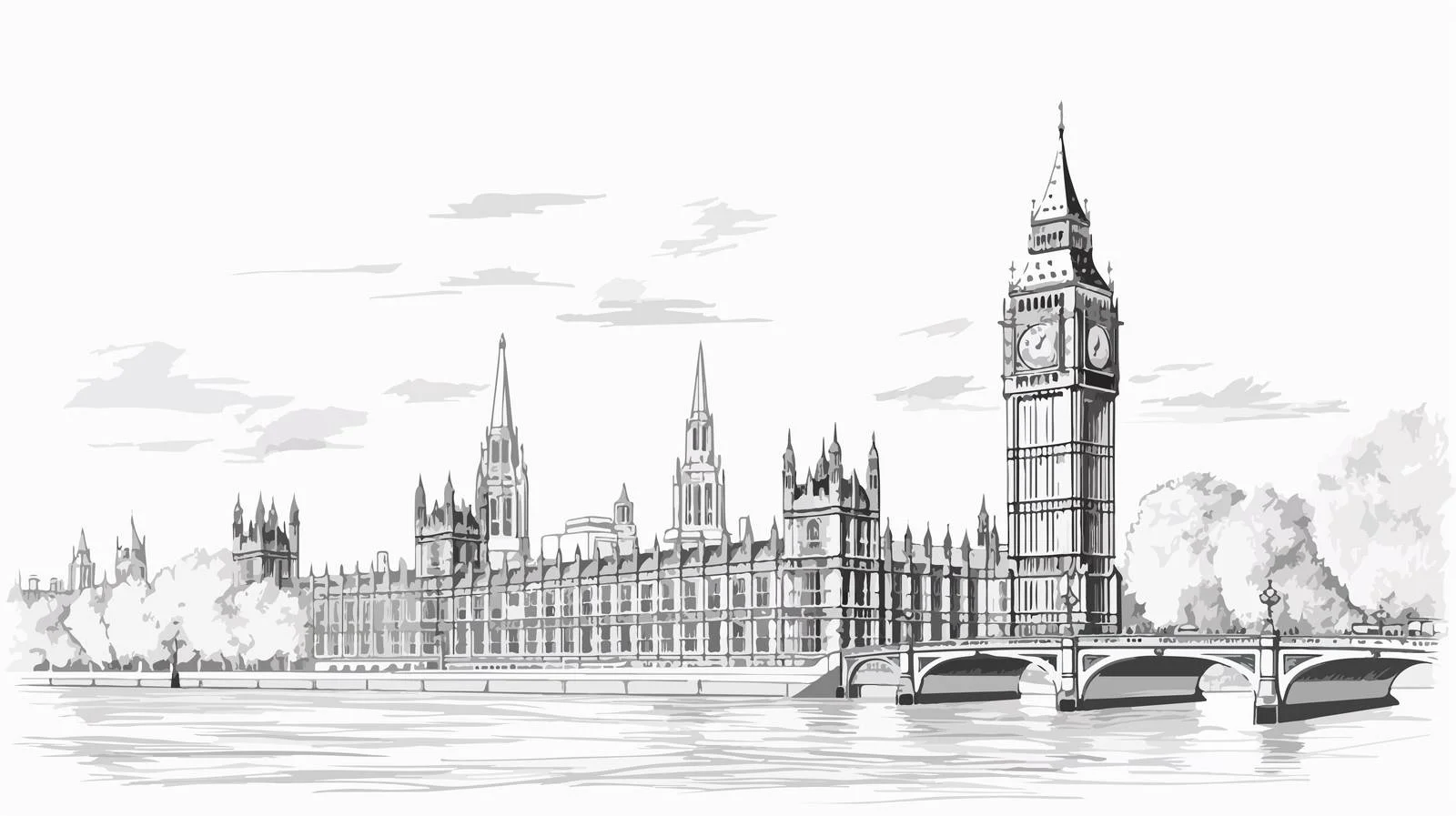 Big Ben Sketch Illustration — free download from Dotvec
