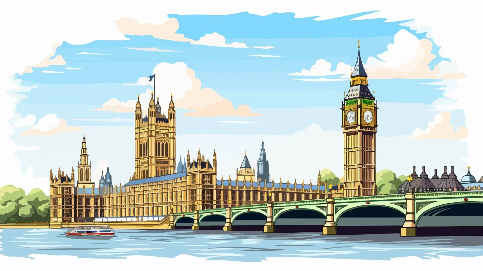 Detailed Drawing of Big Ben — free download from Dotvec