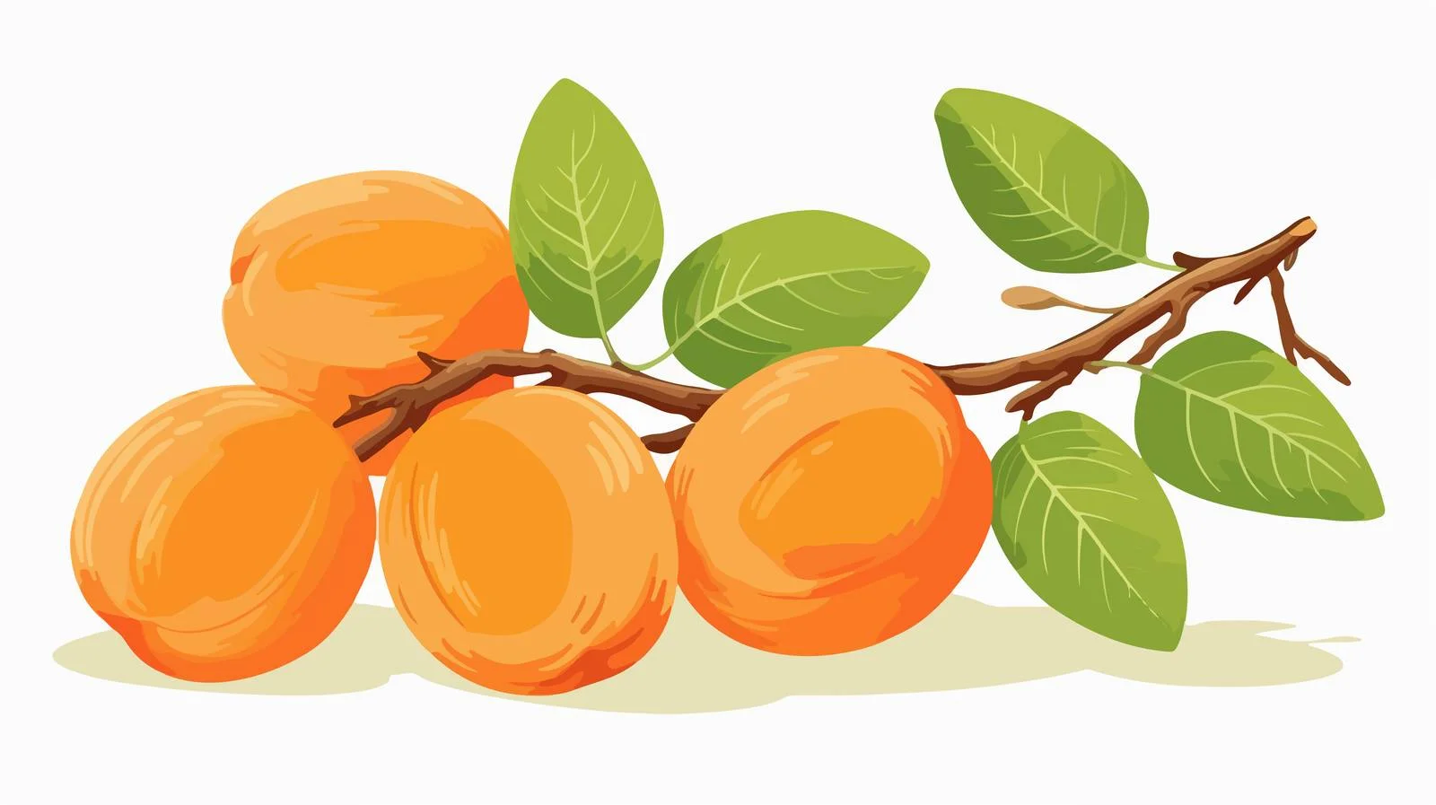 Detailed illustration of ripe apricot fruit — free download from Dotvec