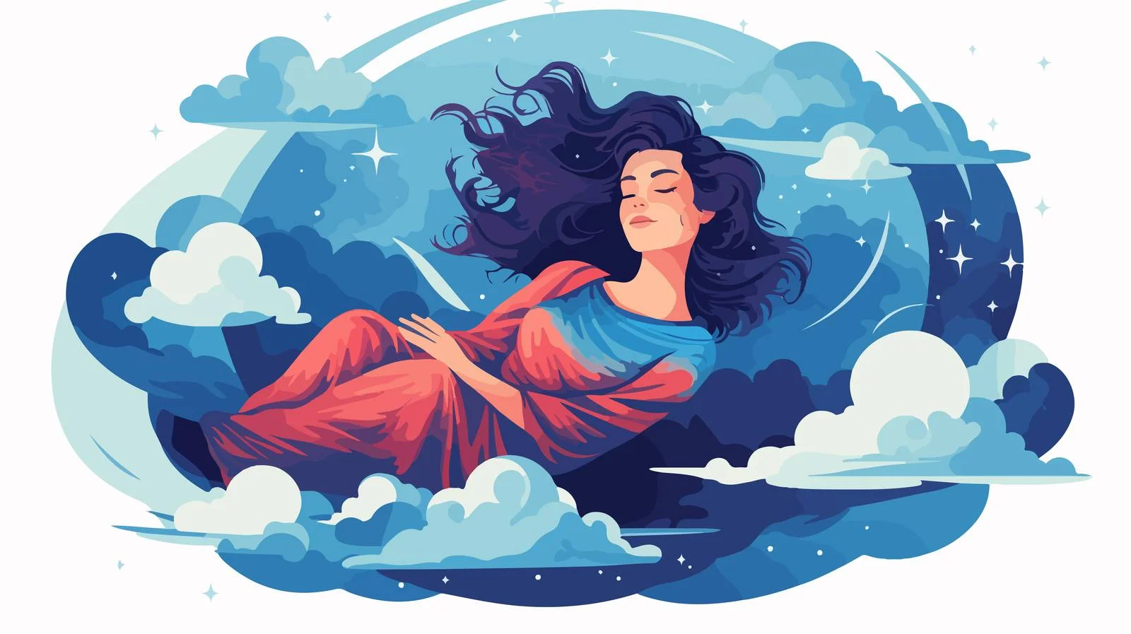 Nighttime Dreamer Soaring Through Sleep — free download from Dotvec