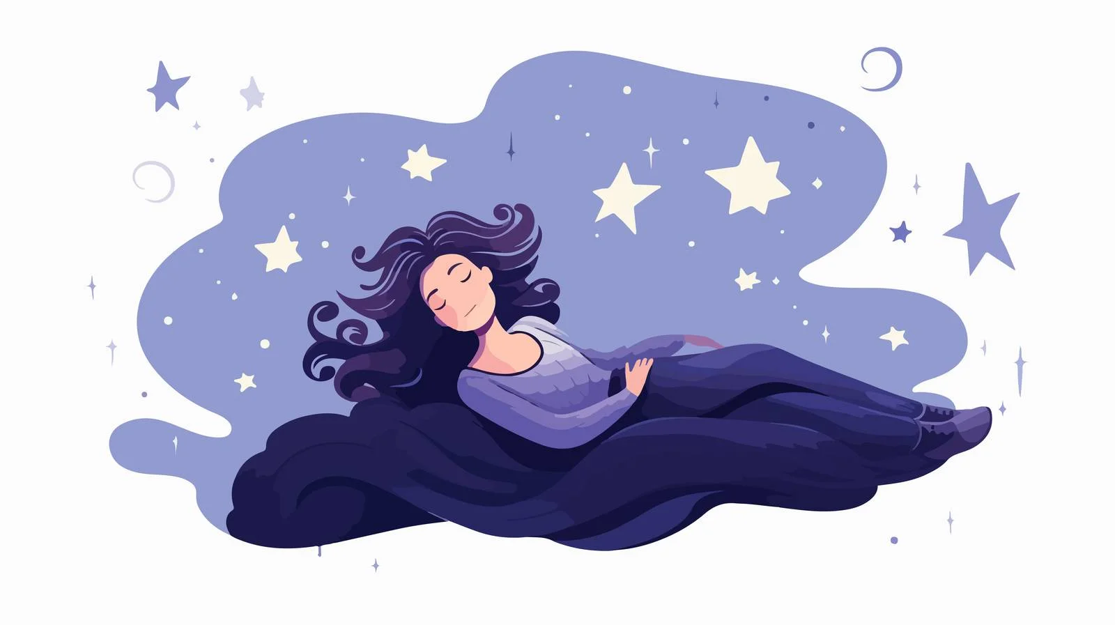 Flying Dreamer in Nocturnal Slumber Fantasies – free unconscious image from Dotvec