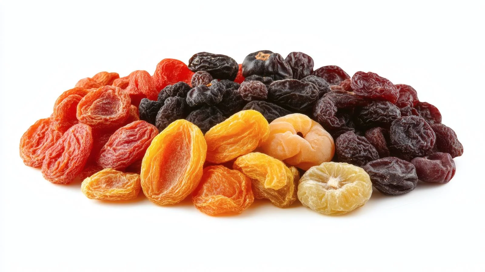 Assorted Dried Fruits on White Background — free download from Dotvec