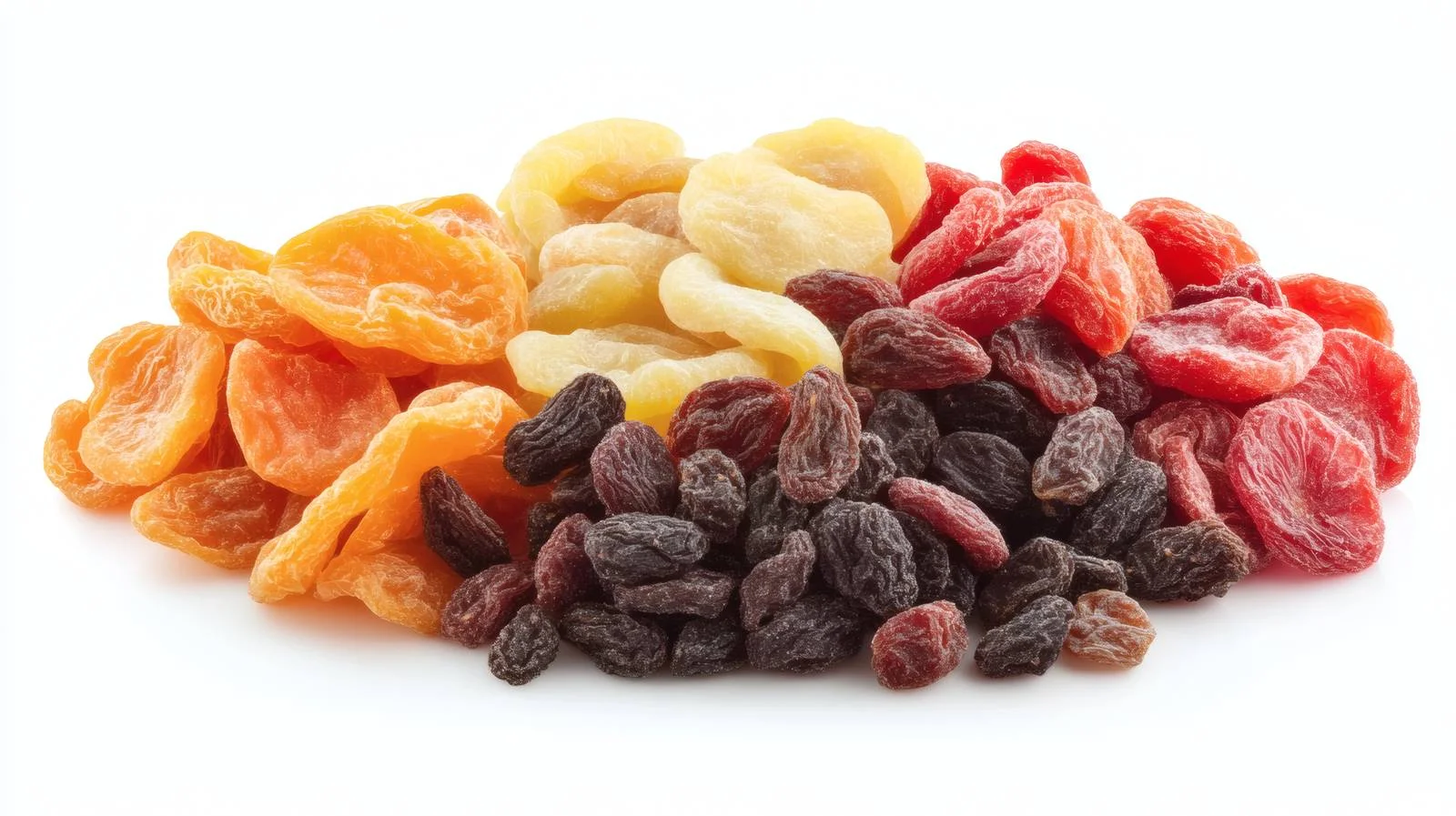 Assorted Dried Fruits on White Background — free download from Dotvec