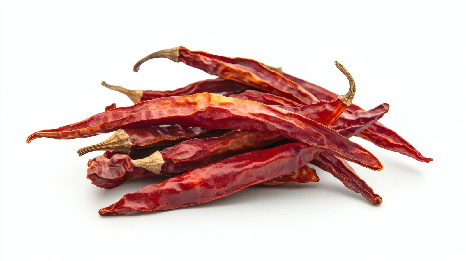 Organic Dried Hot Peppers on White — free download from Dotvec